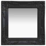 Vidaxl Wall Mirror Baroque Style 40x40 cm svart