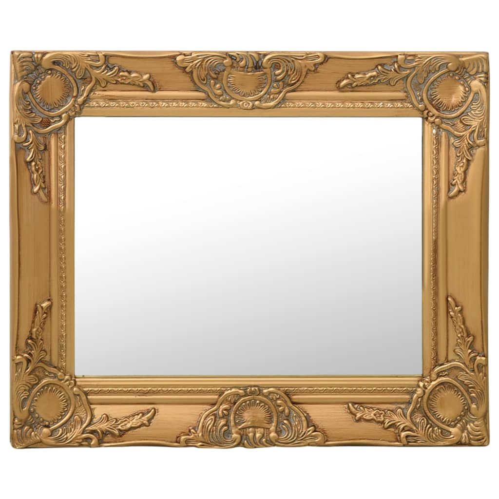 Vidaxl Wall Mirror Barock Style 50x40 cm Guldfärgad