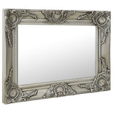 Vidaxl Wall Mirror Baroque stil 50x40 cm sølvfarvet