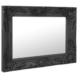 Vidaxl Wall Mirror Baroque Style 50x40 cm czarny