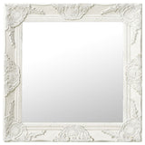 Vidaxl Wall Mirror Baroque style 50x50 cm White