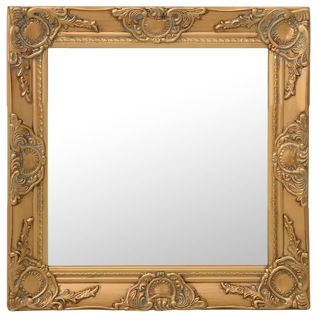 Vidaxl Wall Mirror Baroque Style 50x50 cm złota