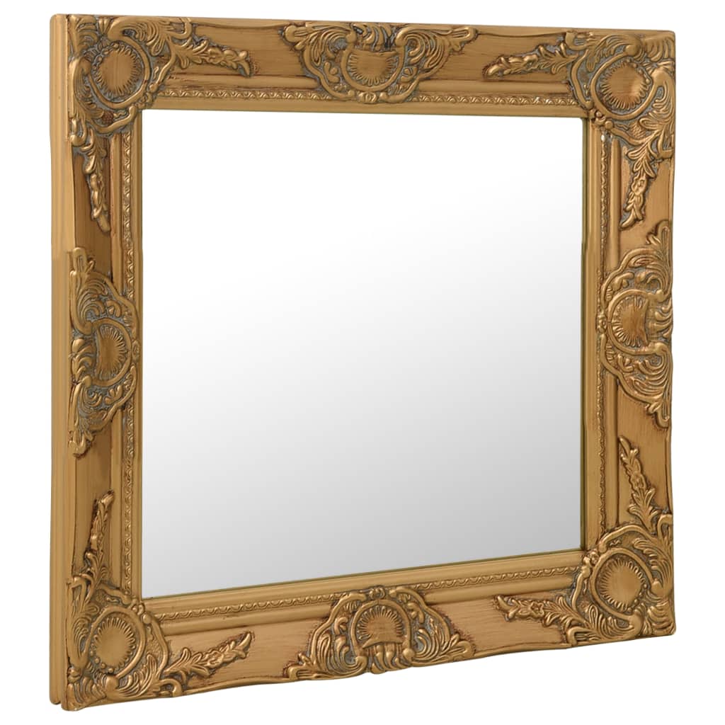 Vidaxl Wall Mirror Baroque Style 50x50 cm złota