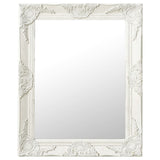 Vidaxl Wall Mirror Barroque Style 50x60 cm White