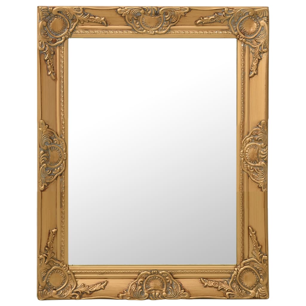 Vidaxl Wall Mirror Baroque style 50x60 cm Gold colored