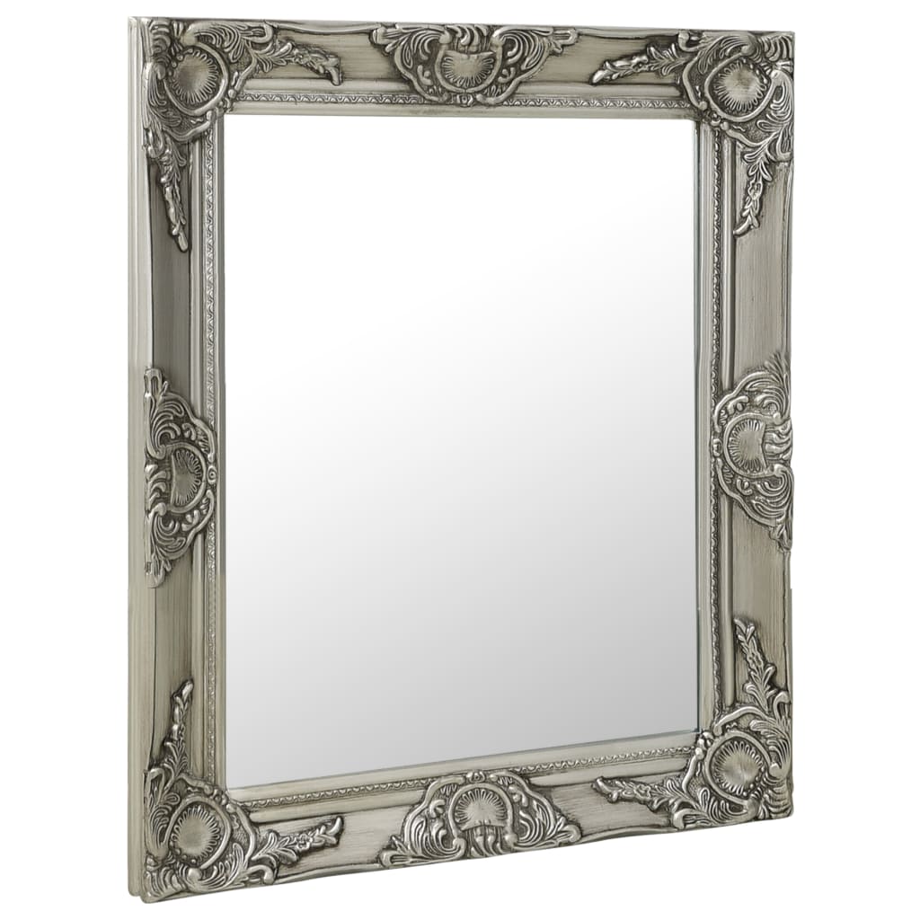 Vidaxl Wall Mirror Barock Style 50x60 cm Silverfärgad