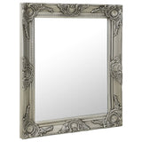 Vidaxl Wall Mirror Baroque Style 50x60 cm srebrne