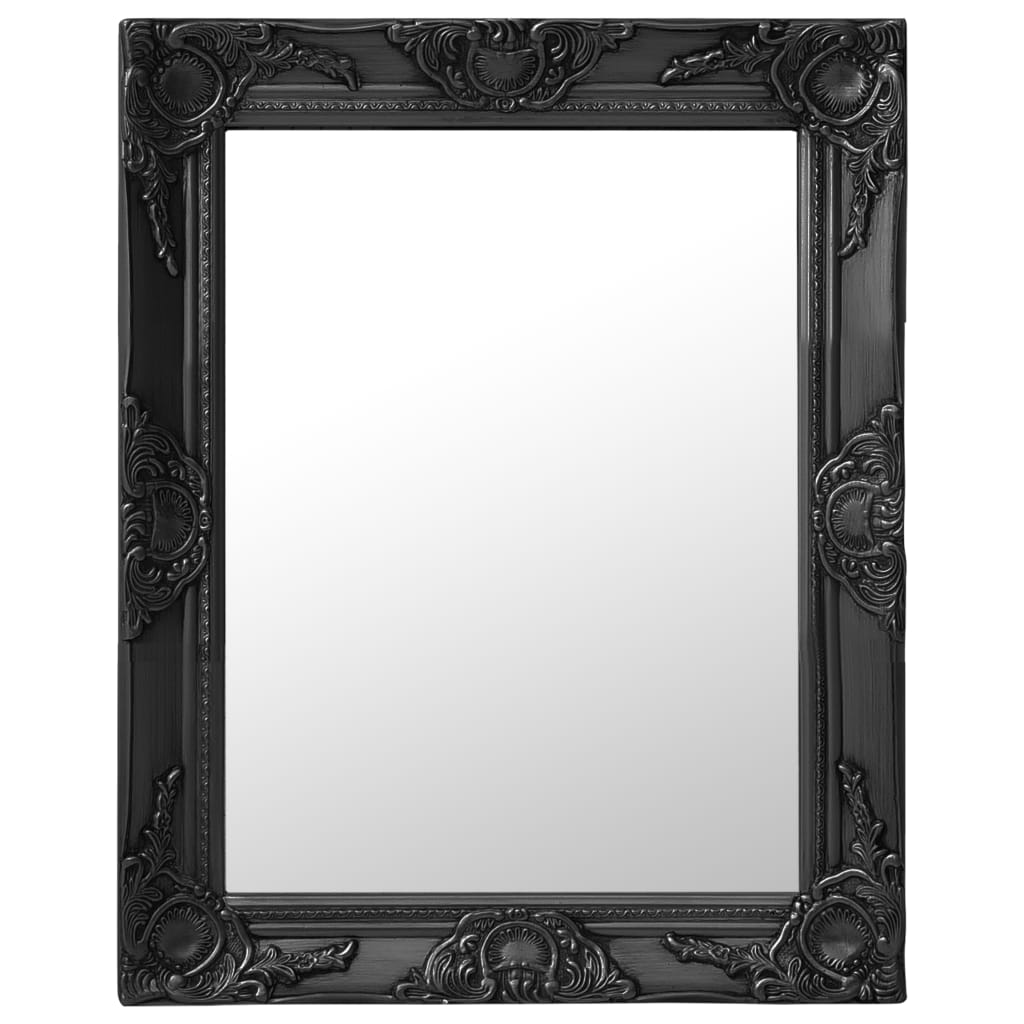 Vidaxl Wall Mirror Baroque Style 50x60 cm črna