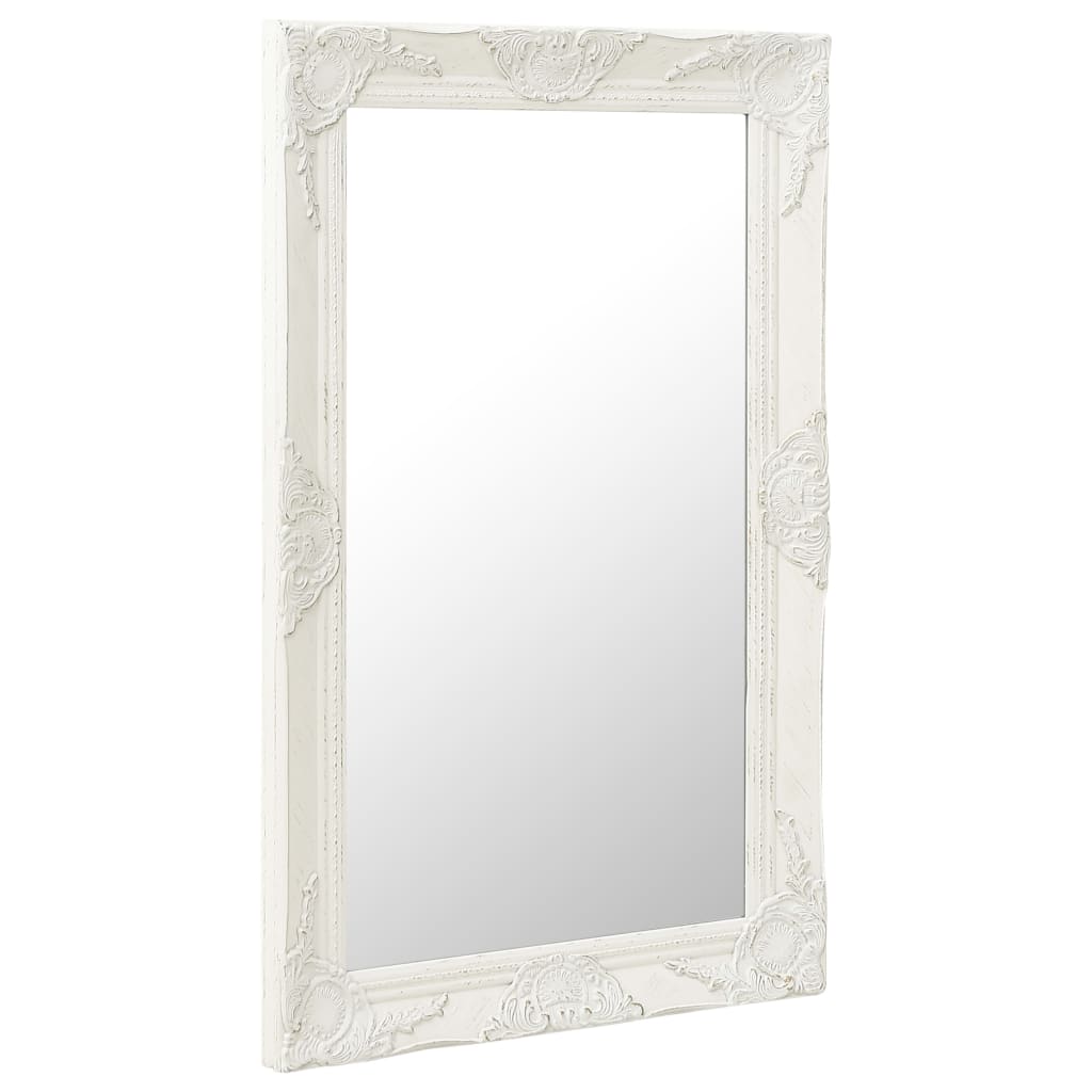 Vidaxl Wall Mirror Barock Style 50x80 cm vit