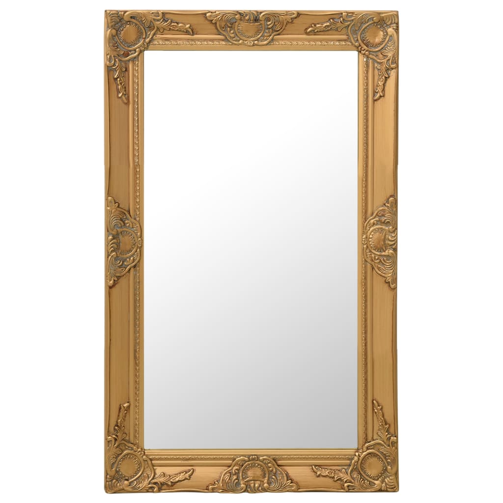 Vidaxl Wall Mirror Baroque Style 50x80 cm gullfarget