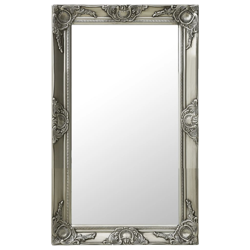 Vidaxl Wall Mirror Baroque Style 50x80 cm sølvfarget