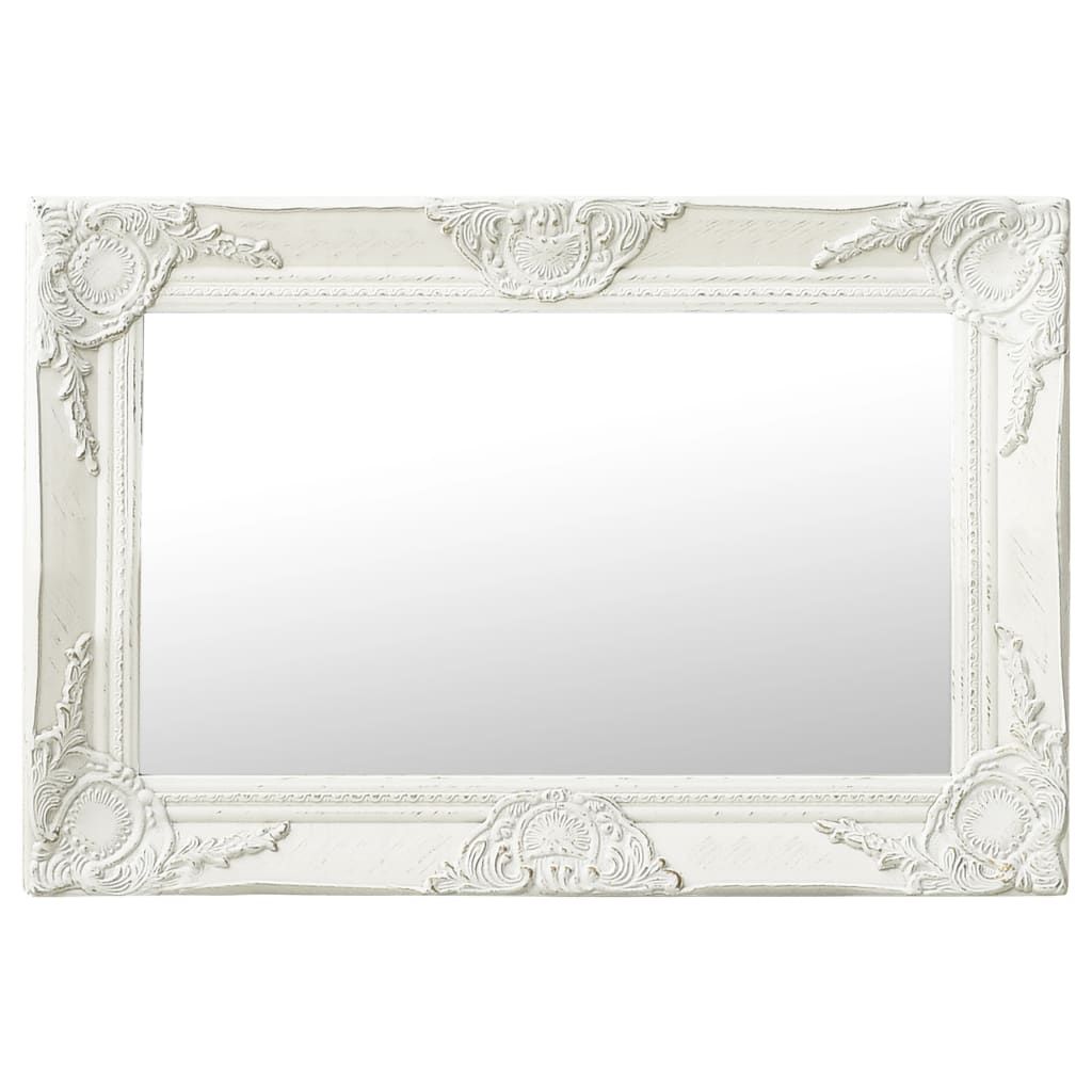 Vidaxl Wall Mirror Baroque Style 60x40 cm hvit