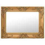 Miroir mural vidaxl style baroque 60x40 cm de couleur or