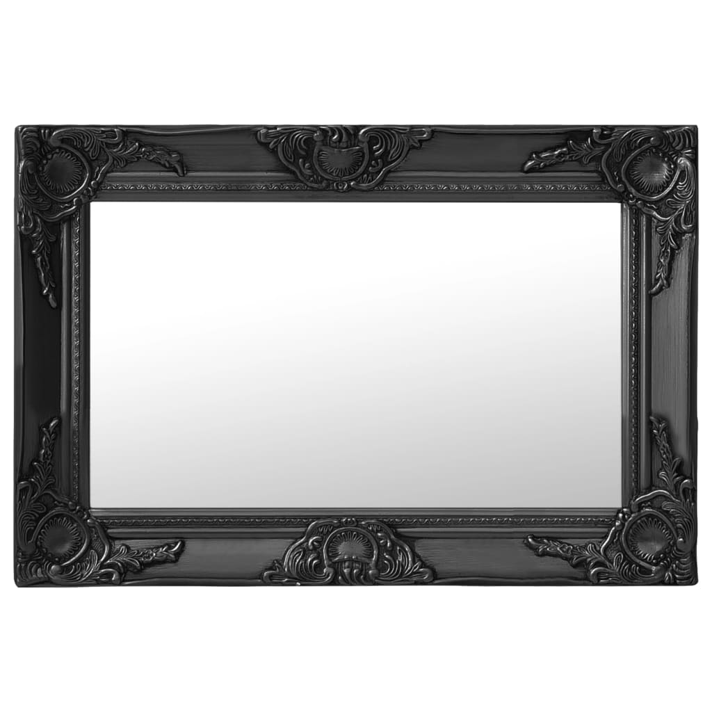 Vidaxl Wall Mirror Barroque Style 60x40 cm Negro