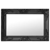 Vidaxl Wall Mirror Baroque style 60x40 cm Black