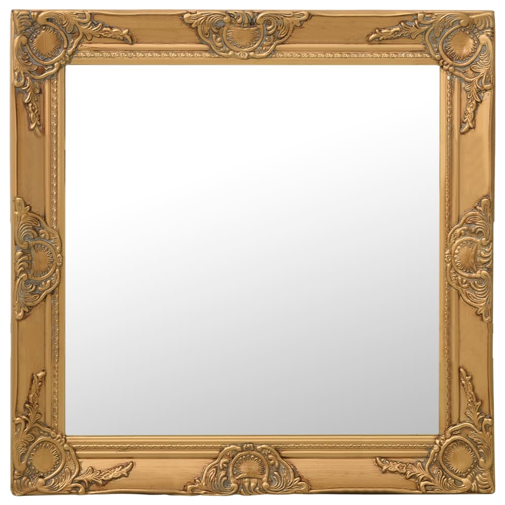 Vidaxl Wall Mirror Baroque Style 60x60 cm złota