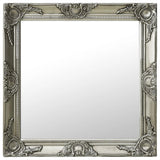 Vidaxl Wall Mirror Baroque Style 60x60 cm sølvfarget