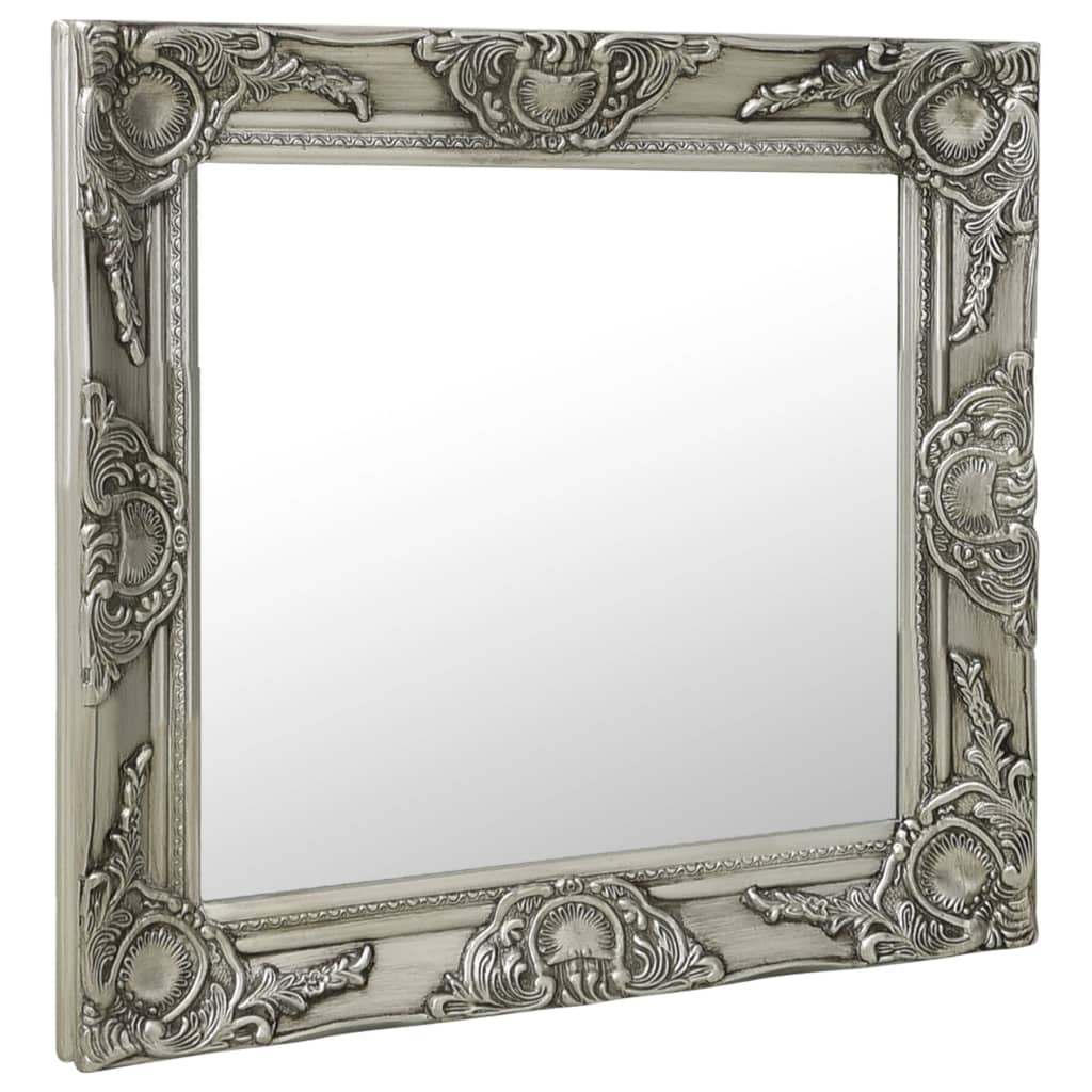 Vidaxl Wall Mirror Barroque Style 60x60 cm de color plateado