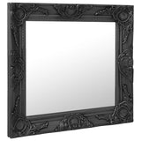 Vidaxl Specchio da parete in stile barocco 60x60 cm nero