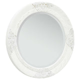 Miroir mural vidaxl style baroque 50 cm blanc