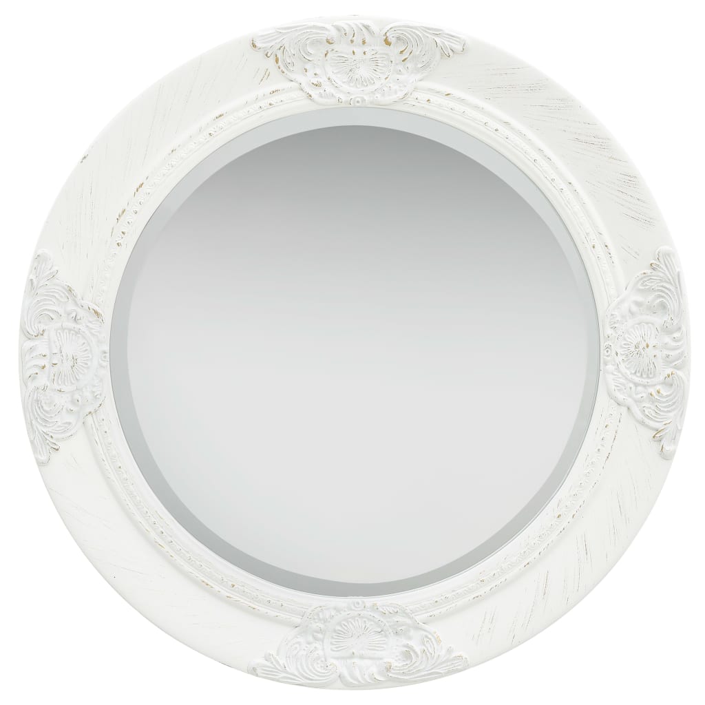 Vidaxl Wall mirror Baroque style 50 cm white