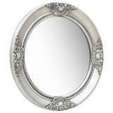 Vidaxl Wall Mirror Baroque Style 50 cm sølvfarget