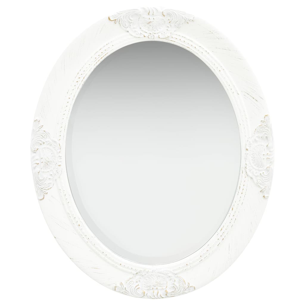 Vidaxl Wall Mirror Barroque Style 50x60 cm White