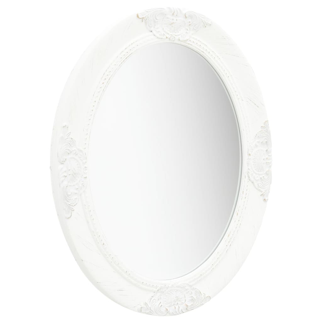 Vidaxl Wall Mirror Baroque style 50x60 cm White