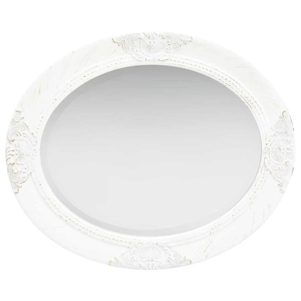 Vidaxl Wall Mirror Barroque Style 50x60 cm White