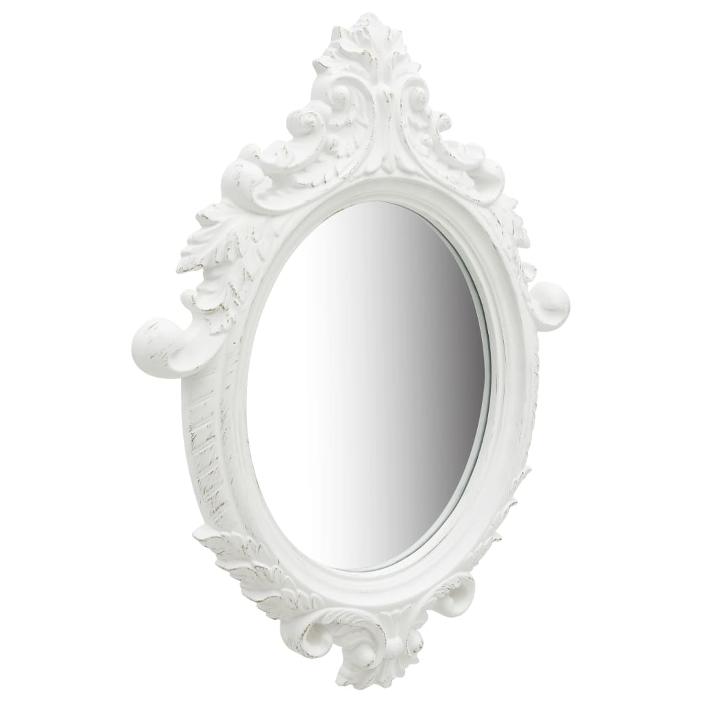 Vidaxl Wall Mirror Castle Style 56x76 cm bianco