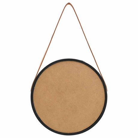 Vidaxl wandspiegel met band 40 cm zwart