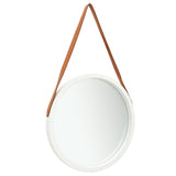 Vidaxl Wall Mirror With Band 50 Cm White