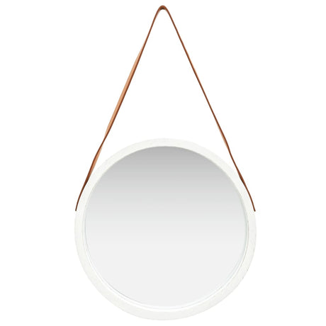 Vidaxl wandspiegel met band 50 cm wit
