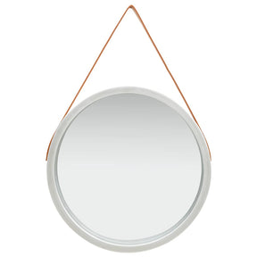 Vidaxl wandspiegel met band 60 cm zilverkleurig