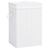Vidaxl wasmand met 1 vak bamboe wit