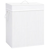 Cesto di lavanderia Vidaxl con 1 scatola 83 L BAMBOO BIANCO