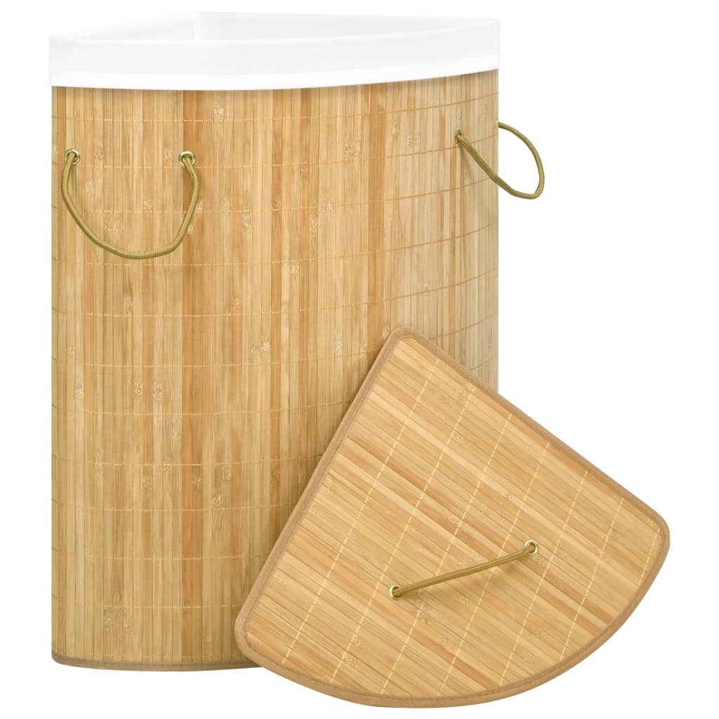 Vidaxl hoekwasmand 60 l bambu