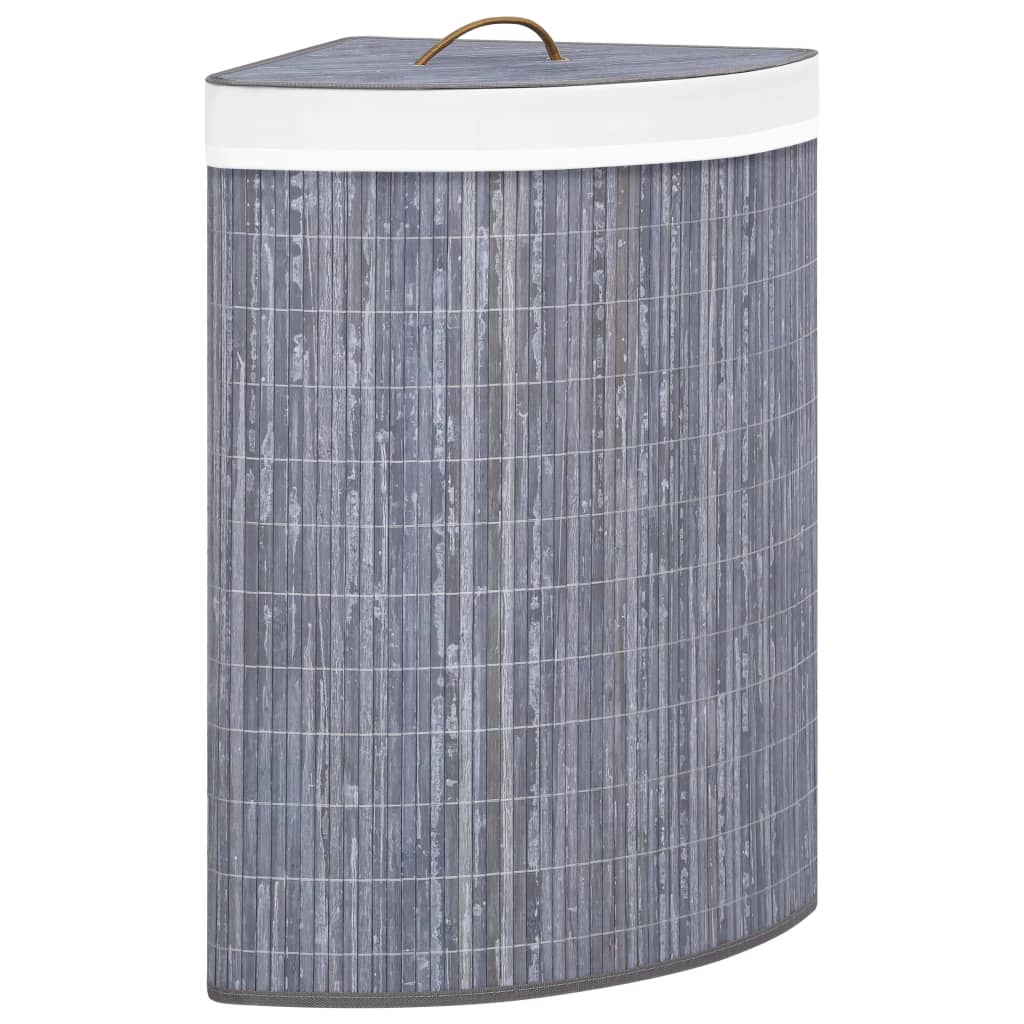 Vidaxl Hoekwasmand 60 L Bamboo Gray