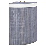 Vidaxl Hoekwasmand 60 L Bamboo Grey