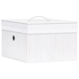 Cajas de almacenamiento de Vidaxl 4 PC Bamboo White