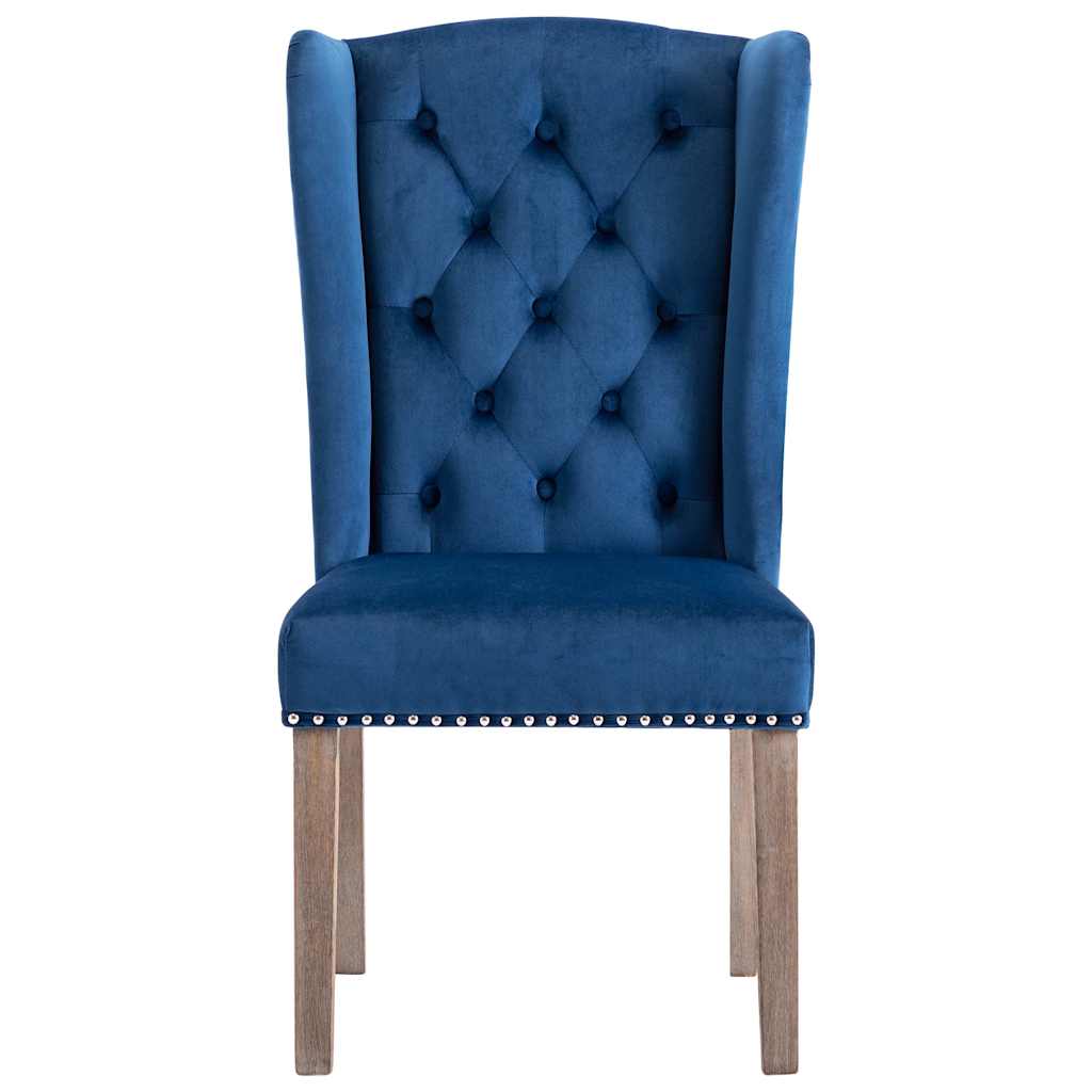 Vidaxl eetkamerstoel fluweel blauw