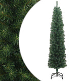 Vidaxl kunstkerstboom met standaard smal 180 cm pvc groen