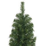 Vidaxl kunstkerstboom met standaard smal 210 cm pvc groen