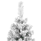 Vidaxl kunstkerstboom met sneeuw smal 240 cm pvc groen