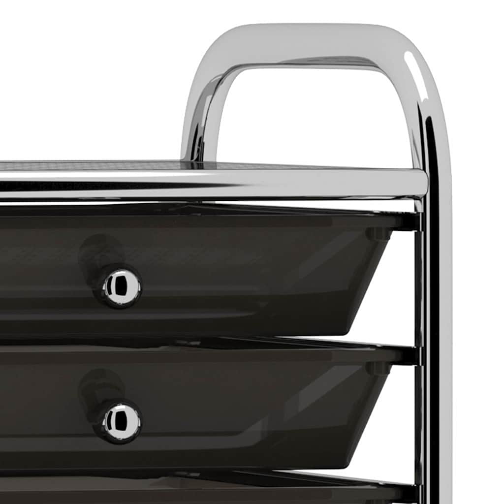 Vidaxl opbergtrolley met 10 lades mobiel kunststof zwart