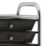 Vidaxl opbergtrolley met 10 lades mobiel kunststof zwart