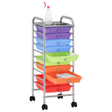 Vidaxl Storage Trolley con 10 cassetti di plastica mobile multilorata