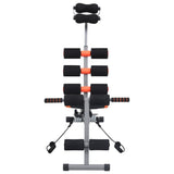 Vidaxl Entrenador muscular abdominal en forma de L con cables elásticos