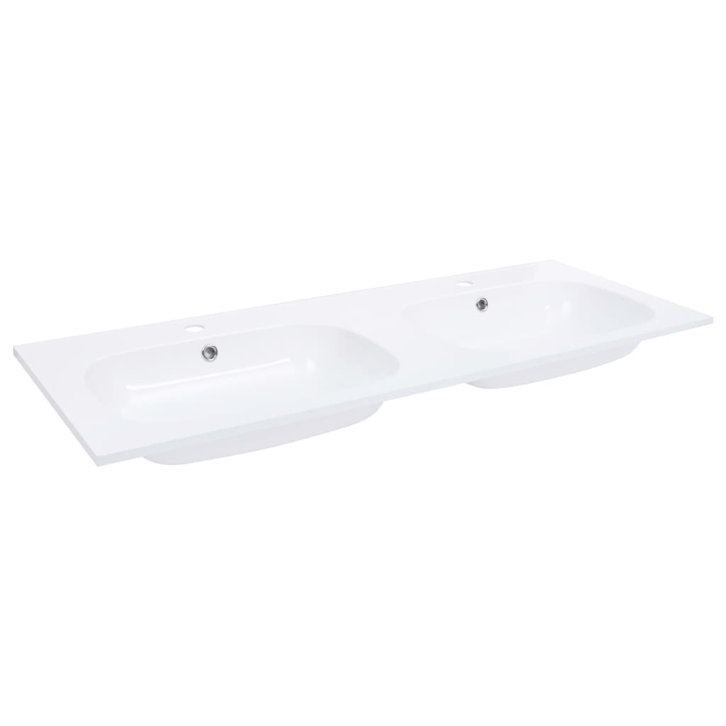 Vidaxl Washbasin vgrajen -in dvojno 1205x460x145 mm SMC White