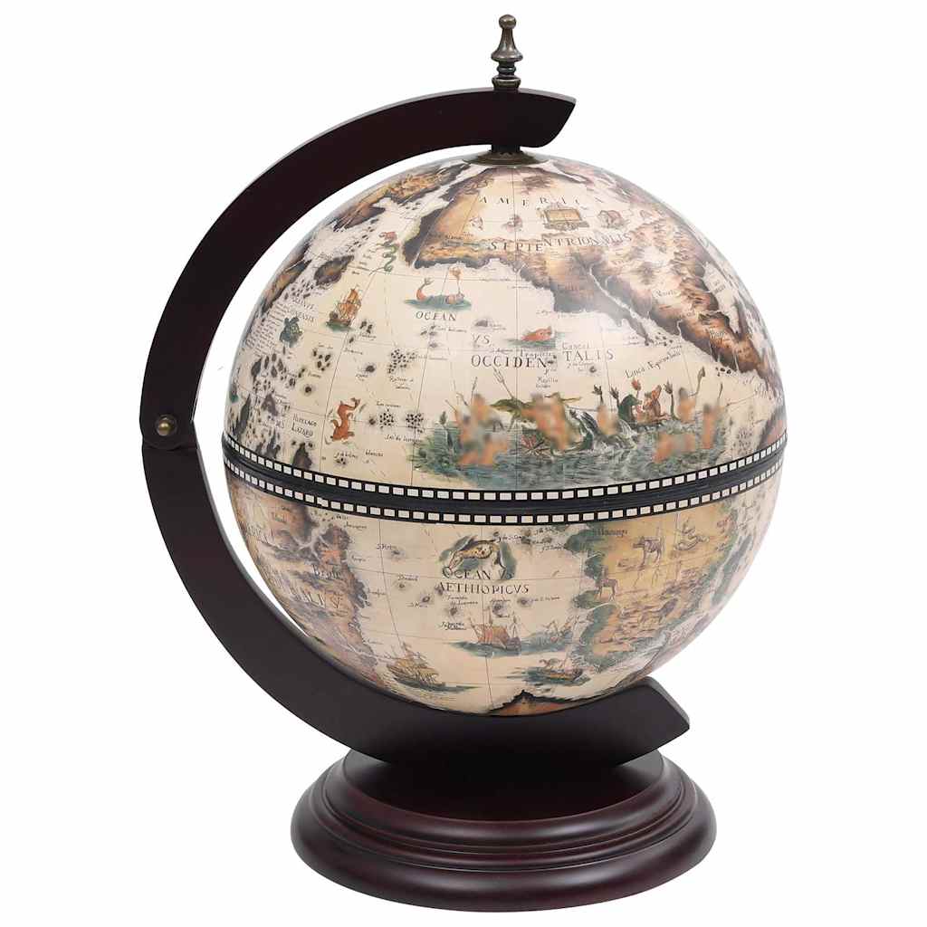 Vidaxl globebar tafelmodel eucalyptushout wit